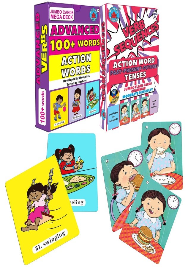 Brainy Bug Resources Advanced Action Words and Verb Sequences | Verb Vocabulary and Past, Present, Future Tense of Verbs | Learn English | Special Needs Kids - Image 1